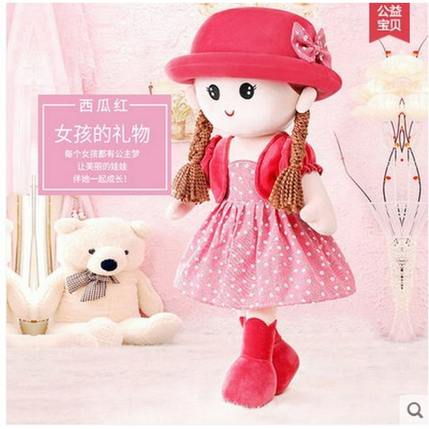 Baby Girls Soft Doll Cute Cuddly Stuffed Toy Girl Decoration Companion Toys  Doll