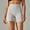 White, variant on Women's Short Leggings Black And White Under $10 Solid Color Elastic High Waist Yoga Shorts Slim Pants
