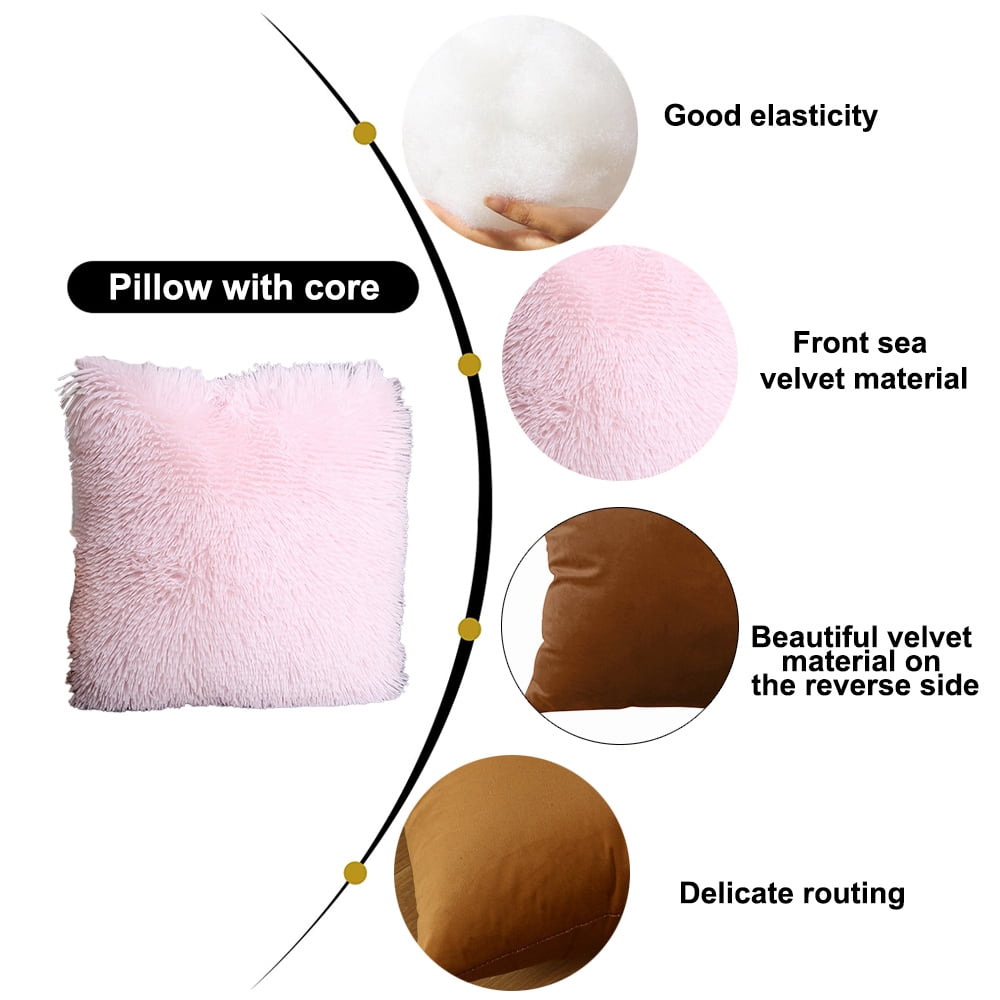 Fluffy pillow super soft and plush faux fur accent Bahrain Ubuy