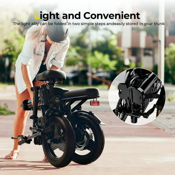 SOHAMO Velo Electrique pour Adultes Mini Ebike W 48v 18Ah Batterie Amovible 14 Velos Electriques Pliants Velo de Deplacement 20MPH Moteur 400W Velo Electrique Adulte Pliable pour Femmes Hommes Walmart...