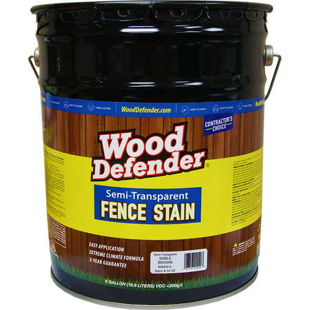 Wood Defender Semi-transparent Fence Stain SABLE BROWN (Best Semi Transparent Fence Stain)