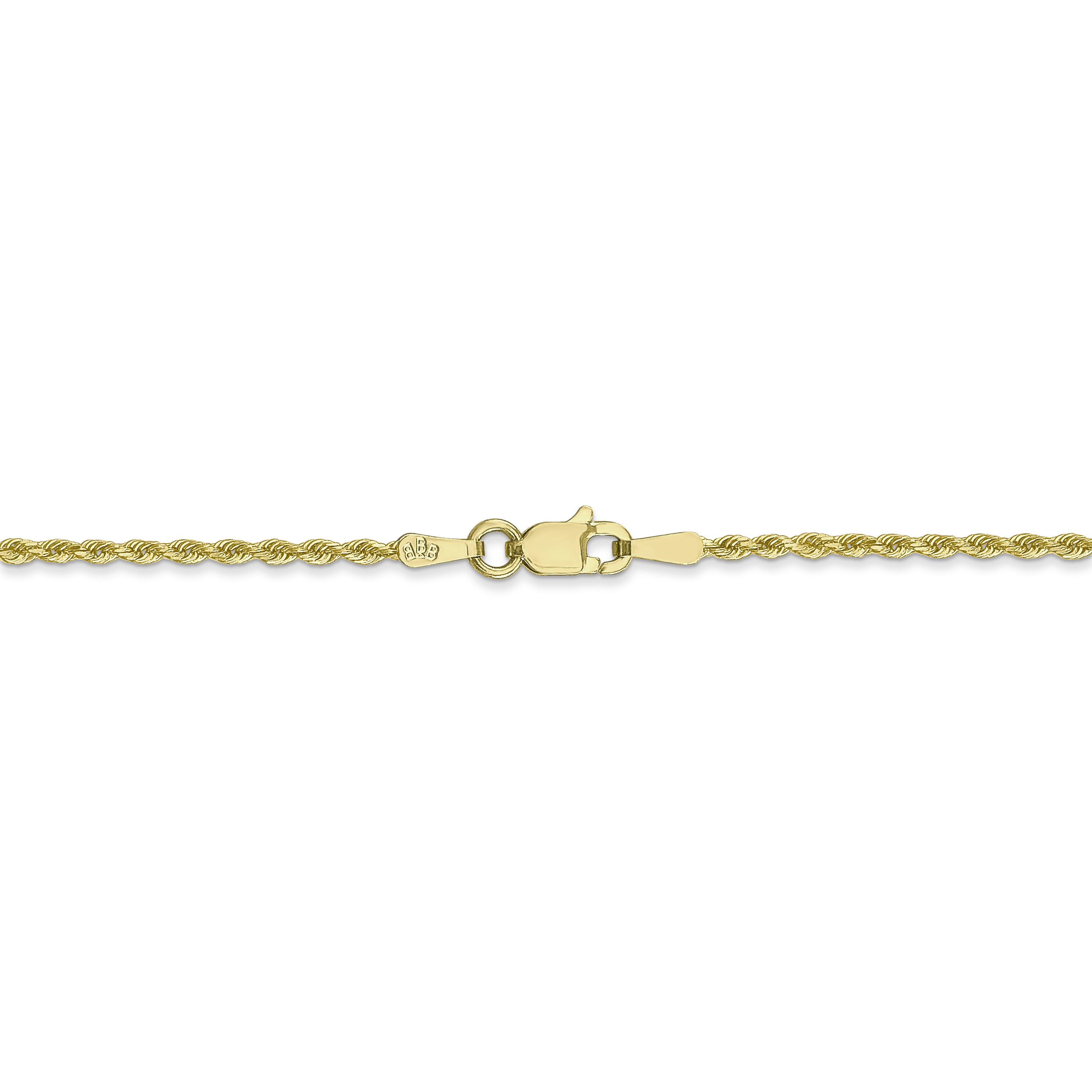10K Yellow Gold 1.75mm Handmade Diamond Cut Rope Chain 30 Inch - image 4 of 6