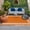 White Orange, variant on Brown Geometric Outdoor Rug 3x5 Ft, Non Slip Washable Area Rug, Vintage Greece Key Patio Rugs Carpet Runner, Large Floor Mat for Indoor/Outdoor Deck Porch Camping
