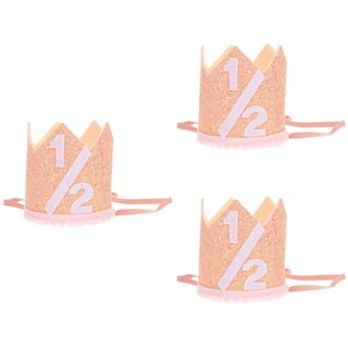  KOMBIUDA 2pcs birthday party hat one sign for first