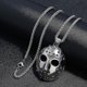 thumbnail image 4 of Collar con colgante calado hueco de acero inoxidable con máscara de Jason para hombre, cadena de eslabones de quilla de 24 pulgadas PHE, 4 of 5