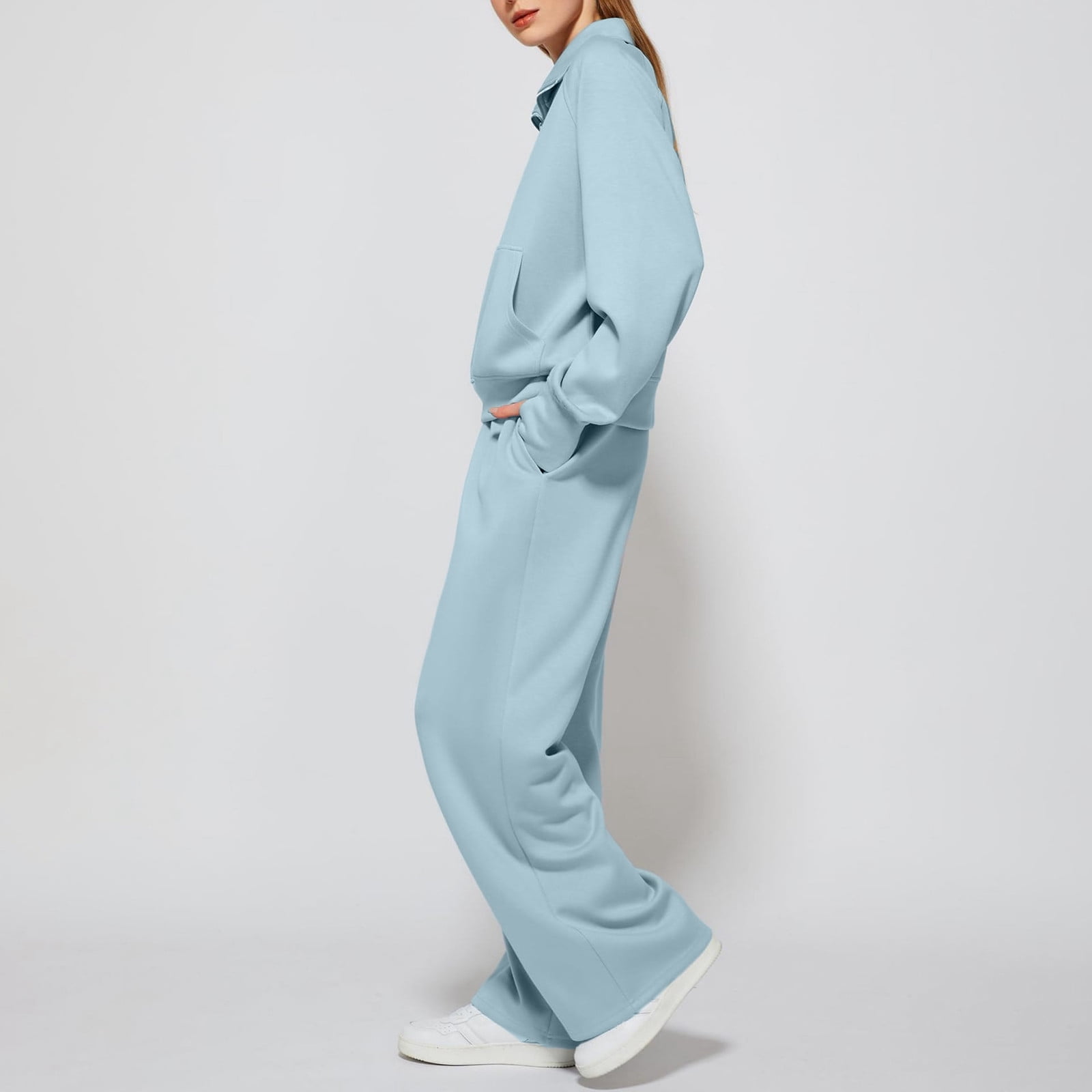 Women Two Piece Outfits Spring Long Sleeve Hoodies And Pants Set Streetwear Casu