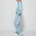 thumbnail image 5 of Womens Sweatsuits Clearance Solid Color,Zipper Casual Comfortable Sweatshirt Lightweight Baggy Tracksuit Soft Lounge Joggers Hoodie Cheap Clearance, 5 of 5