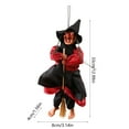 thumbnail image 3 of Scream Witch Halloween Ornament Spooky Laughing Voice Witch Halloween Table Decoration Christmas Tree Hanging Decoration 13 inch, 3 of 6