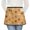 Dog Paw Print, variant on Boston Terrier and Floral Orange Pattern Server Half Apron with Pockets,22.8 X 11.8 Inch Half Waist Design with Black Trim,Restaurant Waitstaff Uniform