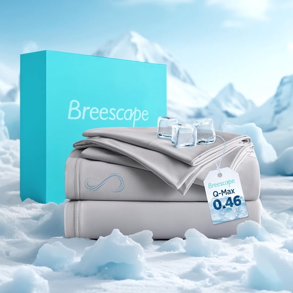 Juego de sábanas refrigerantes Breescape King Size con BlendTek™ Tech Grey
