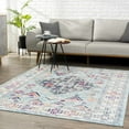 thumbnail image 3 of BoutiqueRugs Tigris Traditional Area Rug - Light Blue, Navy, Ivory - 5'3" Round, 3 of 8