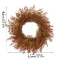 thumbnail image 4 of Artificial Green Wreath for Front Door, All-Season Outdoor Door Wreath, Waterproof Fir Wreath for Home, Porch, Wedding, Farmhouse, Wall, and Window Decoration, 4 of 5