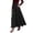 Black, variant on Women's Ankle Length High Waist A-line Flowy Long Maxi Skirt (Grey XXL)