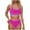 Hot Pink, variant on Kmdttou One-Piece Swimsuit Women Split High Waisted Solid Color Swimsuit Conservative And Fashionable Bikini Swimsuit on Clearance