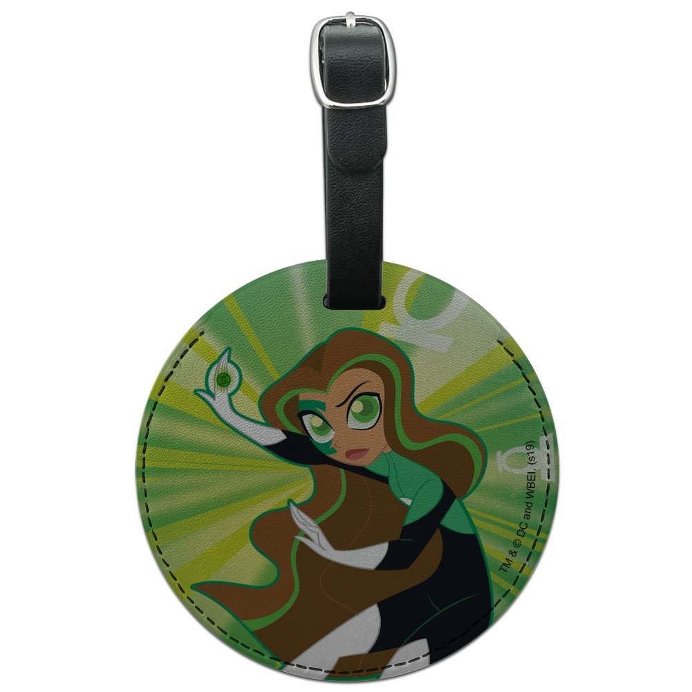 DC Super Hero Girls Green Lantern Round Leather Luggage Card Suitcase
