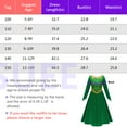 thumbnail image 7 of Princess Green Costume Dress for Girls, Halloween Cosplay Dress up, SIZE 5-14, 7 of 7