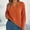 Orange, variant on Deal of the Week Ofreoo Women's Casual V-Neck Button Hollowed Out Lantern Sleeve Top Winter Clothes for Women