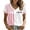 White, variant on JULMCOMO Breast Cancer Awareness Shirts for Women I WON Pink Ribbon American Flag Gingham Cuff V Neck Graphic Tees Breast Cancer Loose Casual T Shirts White XL