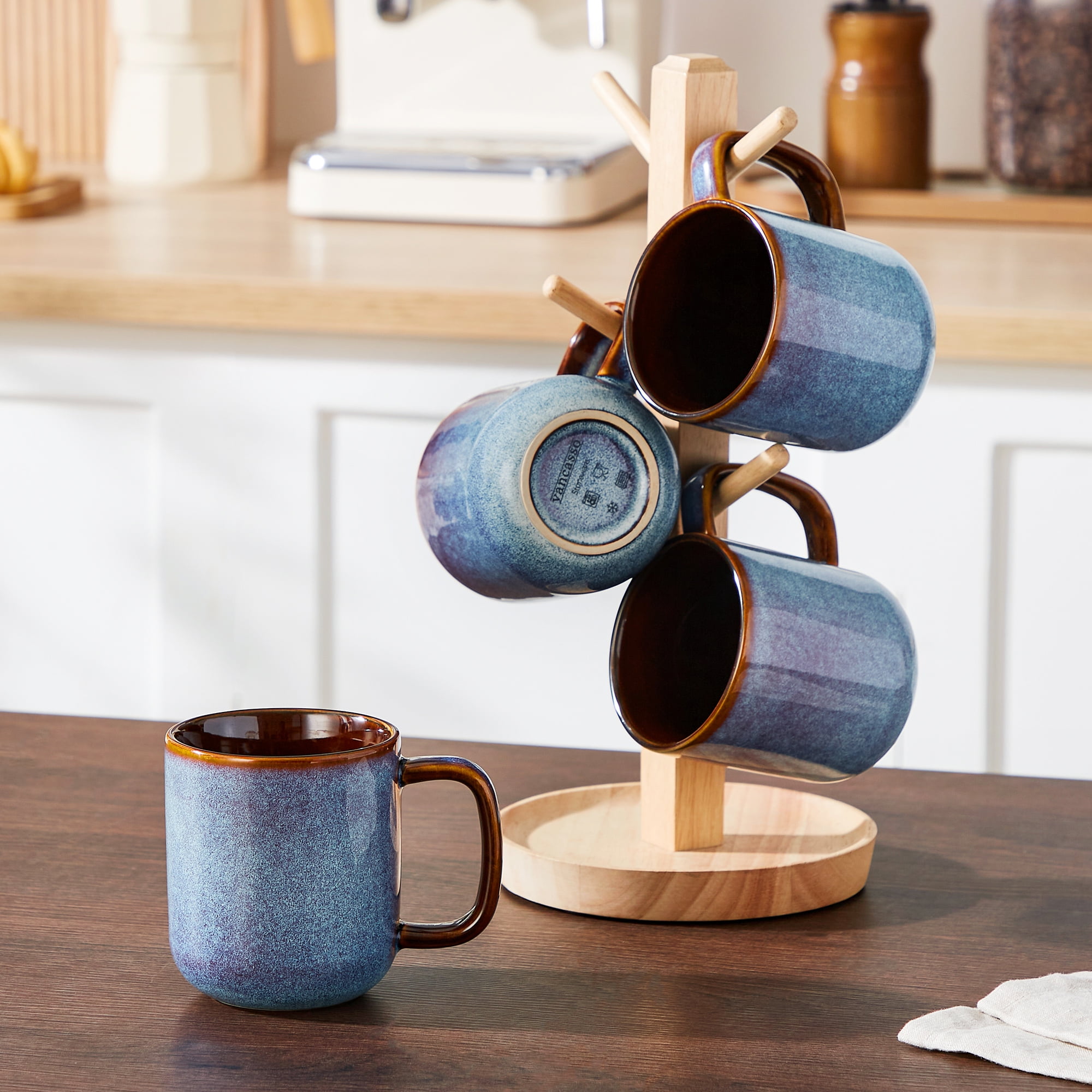 Malacasa Coffee Mugs Set of 4, 12oz Ceramic Coffee Cups Set, Tea