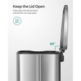 thumbnail image 2 of Boutique Home 13 Gallon / 49 Liter Stainless Steel Trash Can with Soft Close, Step-On Pedal and Removable Inner Bucket, 2 of 7