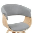 thumbnail image 5 of Summer Mid-Century Upholstered Dining Chair in Grey and Patterned Oak Finish, 5 of 6