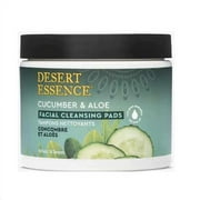 Desert Essence Cucumber and Aloe Facial Cleansing Pads, 50 Ea, 2 Pack