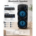 thumbnail image 3 of Toytexx Portable Bluetooth Speaker with Dual 3-Inch Drivers, 10W Output, LED Lights, USB/TF Card Support & Rechargeable Battery, Black, 3 of 6