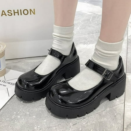 

Shoes Lolita Shoes Women Japanese Style Mary Jane Shoes Women Vintage Girls High Heel Platform Shoes College Student Size 40