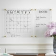 thumbnail image 6 of Martha Stewart Grayson Acrylic Wall Calendar and Notes Board Set with Dry Erase Marker and Mounting Hardware, Clear with Black Print, 6 of 13