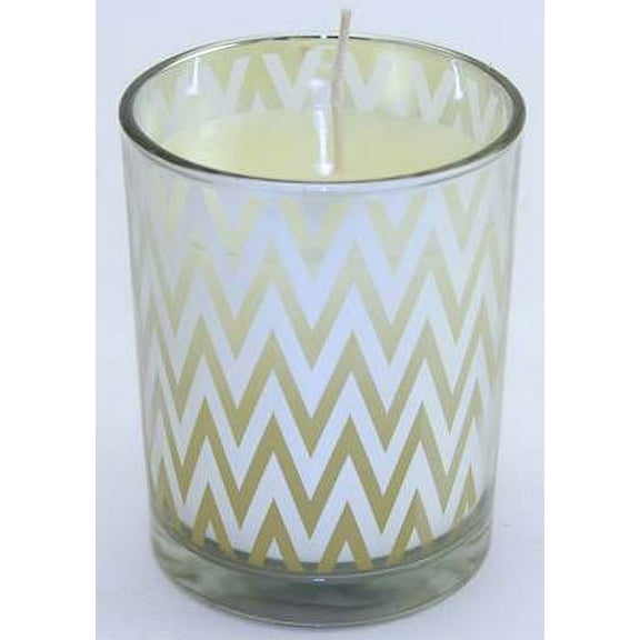 SILVER BIG CHEVRON Courtneys Candles 20 oz Limited Edition Scented Jar Candle - CINNAMON