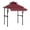 red, variant on Heavy Duty Steel Grill Gazebo 8' x 5' with Double-Tier Roof, 7' x 3' Awning, Shelves, 10 Hooks, LED Lights, Outdoor BBQ Canopy Shelter for Patio Backyard, Claret Red