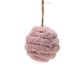 thumbnail image 2 of Adorno navideño de bola de terciopelo peludo de 6 cm | Decoración navideña de poliéster suave en morado, rosa y beige | Decoración ligera para colgar en el árbol | Adorno de corona | Regalo navideño, 2 of 6