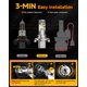 thumbnail image 3 of Faros antiniebla FAHREN H13 9008, 6500 K, 26000 LM, 700%, paquete de 2, 3 of 6