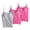 3pc#1Gray+2Hot Pink, variant on GERsome 3PCS Camisoles for Women with Built in Bra,Basic Yoga Top Layering Tank Top Padded Bra Undershirt (S-2XL)
