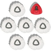 6 Pack Mop Head Replacement Compatible with O Ceda EasyWring Spin Mop Replace Refills for Ocedar, Deep Cleaning Machine Washable and Easy-to-Replace