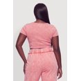 thumbnail image 4 of Women's Plus Size Acid Wash Short Sleeve Crop Top, 4 of 4
