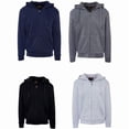thumbnail image 2 of Fresh Groove Men's Soft Sherpa-Lined Fleece Hoodie Sweatshirt, Charcoal, S, 2 of 7