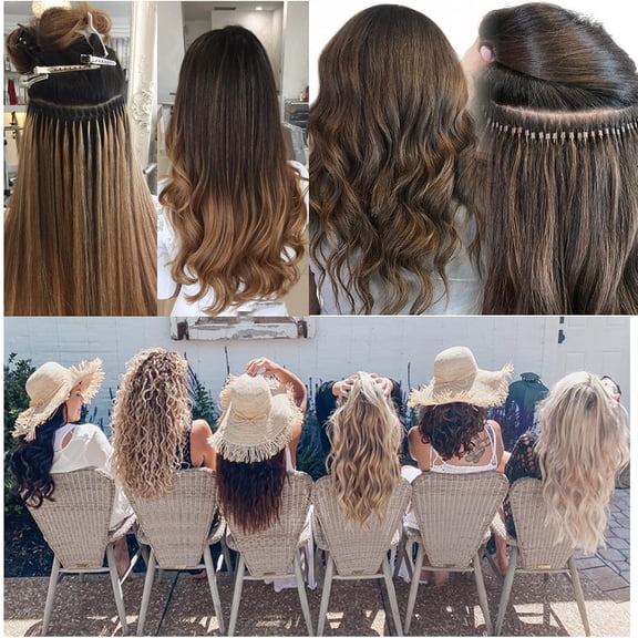 WEIF-Non-Silicone Nano Ring Beads for Hair Extensions, Tinsel and Feather Hair (2.5mm, Light Brown)