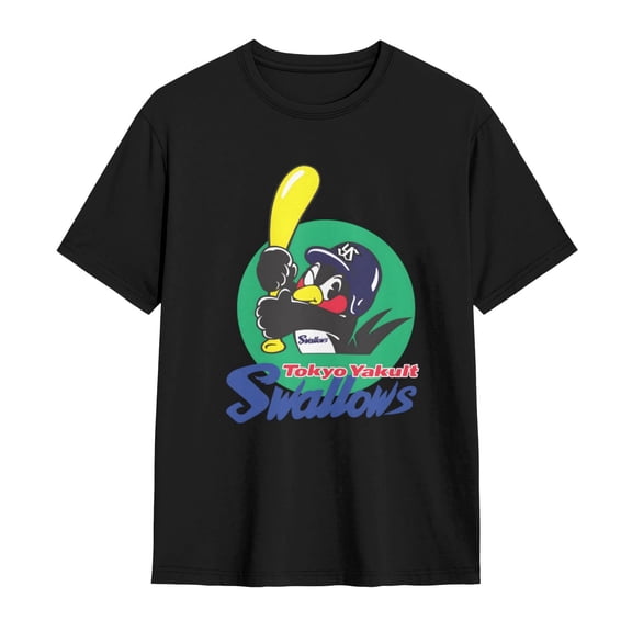 Tokyo Yakult Swallows Shirt Short Sleeve Cotton Tshirt