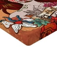 thumbnail image 2 of Ambesonne Colorful Fitted Sheet, Mexican Skull, Twin XL Size, Cinnamon Magenta Maroon, 2 of 3