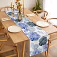 thumbnail image 3 of Table Runner 48 Inches Long for Kitchen Dining, Blue Ombre Spring Floral Dresser Scarf Farmhouse, Dining Table Decorations for Wedding/Parties, Summer Botanical Flowers 13 x 48 In, 3 of 8