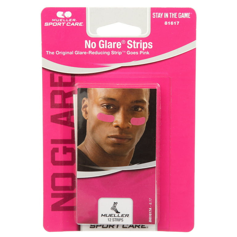 Mueller NoGlare Glare-Reducing Strips, Pink, 12 Count 
