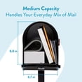 thumbnail image 5 of Architectural Mailboxes Mailbox-to-Go with Post Kit, Medium, Galvanized Steel, Black, Model #MC11KITBAM, 5 of 12