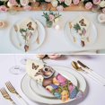 thumbnail image 3 of Easter Bunny Cloth Napkins, Colorful Eggs Spring Tulips Flower Vintage Washable and Reusable Dinner Napkins Set of 6, Table Napkin for Kitchen Party Birthday Wedding Hotel Housewarming 20"x20", 3 of 9