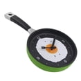 thumbnail image 1 of Horloge Murale Unique en Forme de Friture avec Œuf au Plat Sans Tic-Tac Salle à Manger Verte, 1 of 9
