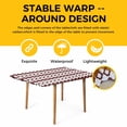 thumbnail image 4 of Retro Boho Table Cloths for 5 Foot Rectangle Tables, Dark Red Geometric Pattern Rhombic Bohemia Patio Waterproof Elastic Fitted Tablecloths, Washable Rectangular Table Cover for Camping, 4 of 8