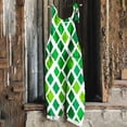 thumbnail image 2 of JURANMO Lighten Sales of The Day St. Patrick's Day Jumpsuits for Women Plus Size Cute Irish Clover Graphic Jumper Pants Summer Casual Sleeveless Wide Leg Linen Overalls with Pockets Green M, 2 of 6