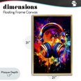 thumbnail image 4 of Stupell Industries Modern Musical Color Pop Splash Gold Floating Frame Canvas Art, 21 x 31, by Creative Studio, 4 of 8