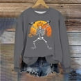 thumbnail image 4 of Kaliqueen Halloween Sweatshirts for Women Spooky Season Funny Long Sleeve Graphic Crewneck Pullover Tops Loose Fit Holiday Outfits with Multi Print, 4 of 6