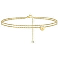 thumbnail image 1 of TechWave Women Layered Anklet Letter Initial Heart Ankle Bracelets Chain Bracelet Gemstone Bracelet Bracelet Bangle of The Rings Bookend Anklets for Women Tibetan Bracelet Bangle Smart Bracelet Mom, 1 of 1